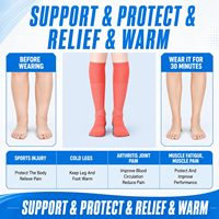 Chaussettes de compression respirantes personnalisées, hauteur genou, en maille, avec soutien sportif et maintien de la voûte plantaire pour la course et le fitness, hommes et femmes