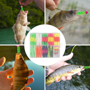 Kit de 109 señuelos para crappie, señuelos blandos tipo grub, anzuelos de pesca tipo jig, señuelos blandos de cola bifurcada, señuelos de natación para trucha, lubina, lucioperca, bluegill y perca. - Product Image 6