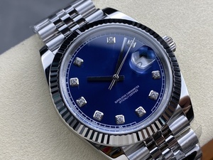 Reloj Mecánico de Lujo de Súper Calidad, Dos Tonos, Resistente al Agua, 41 mm, Acero CFactory 904L, 3235 126-334, Correa Jubilee con Diamantes Azules - Product Image 2