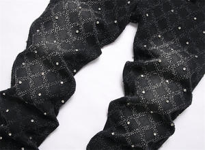 Jeans da <span class=keywords><strong>Uomo</strong></span> High Street Bootcut Fashion Effetto Vissuto con Ricamo a Diamante Elasticizzati <span class=keywords><strong>Skinny</strong></span> Strappati Impilati a Zampa - Product Image 3