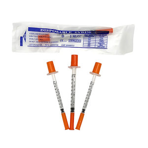 <span class=keywords><strong>Seringue</strong></span> jetable de 1 <span class=keywords><strong>ml</strong></span> avec <span class=keywords><strong>aiguille</strong></span> fixe dans les seringues Sulin, avec ou <span class=keywords><strong>sans</strong></span> <span class=keywords><strong>aiguille</strong></span> - Product Image 1