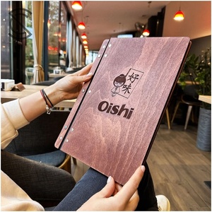 สมุดเมนูสั่งอาหารแบบไม้พรีเมียมสั่งทำพิเศษพร้อมสลักโลโก้พิมพ์ลาย ขนาด A4/A5 สำหรับร้านอาหารระดับ 5 ดาว จาก CshinRFID Wholesale - Product Image 2