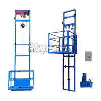 Plateforme élévatrice hydraulique fixe à rail pour entrepôts, élévateur de marchandises électrique, grue de levage