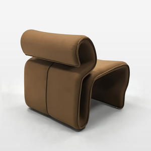 Sillón Nórdico de Ocio con Forma Especial, Mueble de Oficina en Casa, Línea Abstracta Curva, Taburete Reclinable Extensible para Sala de Estar y Dormitorio - Product Image 3