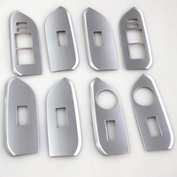 Kit de décoration intérieure Toyota Land Cruiser Prado 2018, finition argent clair, plastique ABS, installation facile