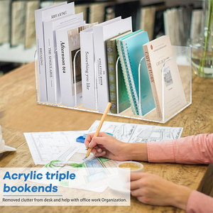 Organizador de Archivos de Libros y Revistas de Acrílico Transparente Personalizado, Estante para Clasificar Papeles, Accesorios de Oficina, Estante de Almacenamiento y Exhibición - Product Image 5