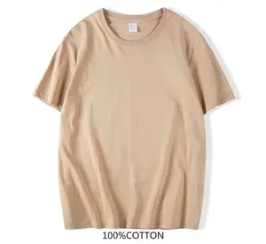 Camisetas grandes y altas de algodón de poliéster de manga corta promocionales de alta calidad