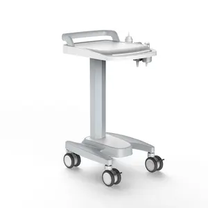 Fort geschrittenes Modell Beweglicher Luxus-Aluminium legierung ABS-Kunststoff-Ultraschall wagen Wagen 4 Rollen für den Krankenhaus gebrauch