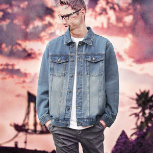 เสื้อแจ็คเก็ตยีนส์วินเทจผู้ชายรักษ์โลก ติดกระดุม สำหรับฤดูใบไม้ร่วง/ฤดูหนาว 2025 คอเสื้อเรโทรสุดเทรนดี้ สไตล์ลำลองอเนกประสงค์ - Product Image 3