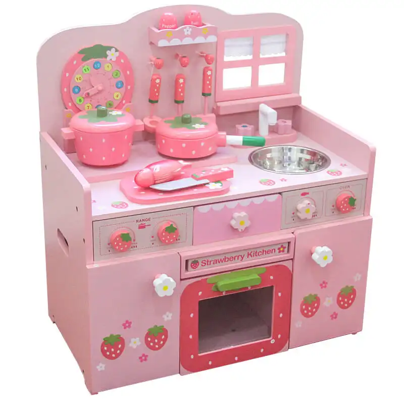 愛らしい洗濯機おもちゃロールプレイシミュレーションプレイキッチンセット実用的な機能料理エンファント木製おもちゃ