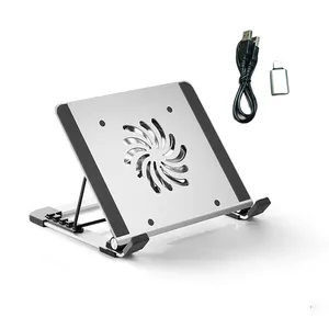 Almohadilla de refrigeración portátil para Notebook, soporte de ventilador con luz LED azul, protección térmica