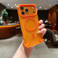 Funda Magnética Transparente para Teléfono, Híbrida de PC y TPU, Resistente a Impactos, con Bisel Elevado para la Lente, para iPhone 18, 17 Pro Max, 16, 15 (En Stock)