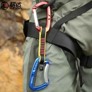 Mosquetón Xinda de 27 cm, Rojo y Azul, Aleación de Aluminio, Recto y Curvo, para Montañismo, Escalada en Roca, Escalada en Hielo, Equipo de Seguridad - Product Image 3