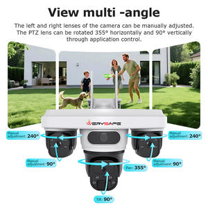 WERYSAFE <span class=keywords><strong>3</strong></span>レンズ 9MP ソーラー AOV 4G ワイヤレス PTZ カメラ 屋外セキュリティ SDカード CMOSセンサー ナイトビジョン UBOX PRO アプリ - Product Image 3