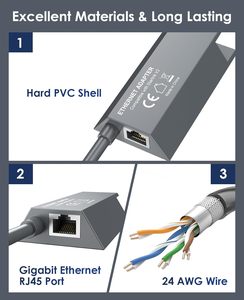 高速Starlink-RJ45ギガビットイーサネットアダプター安定したネットワーク接続Starlink作動Gen 2 - Product Image 5