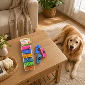 Sacs à déjections canines PE 90 sacs, pack Reill, design simple, assortiment de plusieurs couleurs - Product Image 6