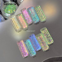 Poudre à ongles holographique ultra fine, pigment laser arc-en-ciel pour nail art