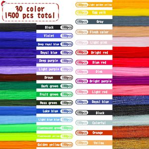 Fil chenille éducatif et créatif pour enfants, couleurs assorties, pour loisirs créatifs, avec fil chenille et fil pelucheux - Product Image 3