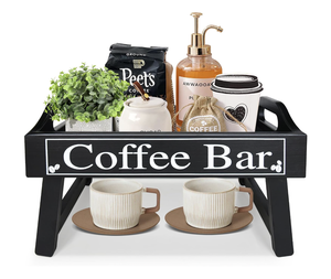 OEM in legno rustico Coffee Station Organizer funzionale quadrato iniezione Technics accessori <span class=keywords><strong>per</strong></span> contenitori - Product Image 2