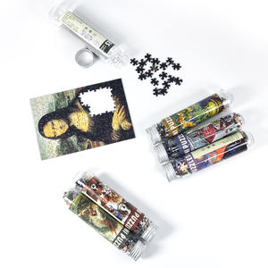 थोक कस्टम मुद्रित मिनी जिगसॉ पहेली 150 पीसी ब्लू कार्ड 150 एक्स 100 टेस्ट ट्यूब कार्टून खिलौना शैली चीन कारखाने से सीधे - Product Image 3