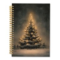 Cuaderno Espiral Navideño Transfronterizo con Elementos Navideños de Dibujos Animados Personalizados, Regalo al por Mayor a Bajo Precio