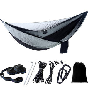 Oem Odm-Hamacs de voyage portables et légers en nylon avec filet de lit, sac de rangement pour sangles d'arbre, pour la randonnée en plein air, la plage et le jardin. - Product Image 3