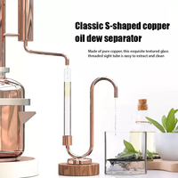 Kit de Distillation Rétro pour la Maison 8L en Cuivre Pur pour l'Extraction d'Huiles Essentielles, la Fabrication d'Hydrolats et la Distillation DIY de Whisky, Brandy et Vin