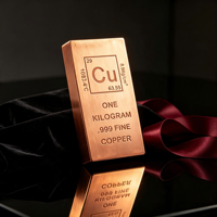 Barre de cuivre pur de 1 kg, lingot de cuivre pour les collectionneurs amateurs