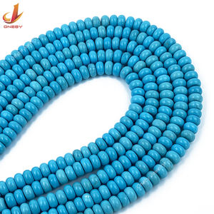 <span class=keywords><strong>Ábaco</strong></span> de amazonita redondo 5*8mm azul turquesa Gemstonel Piedra Natural cuenta suelta - Product Image 3