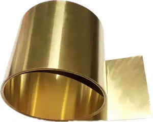 Hot Selling 1Meter/Roll Thin Brass Sheet Strip Gold Film High Purity Brass Foil Plate H62 Thick 0.3/0.5MM From Indonesia