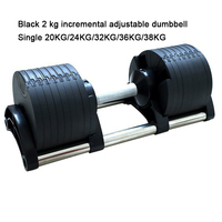 Ensemble d'haltères réglables WENDY pour l'entraînement de force, haltères en fonte rondes réglables, augmentation de 4 kg