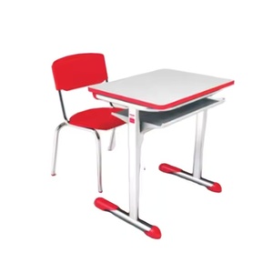 Ensemble de bureau et chaise scolaire ergonomique, moderne, écologique et durable pour enfants avec structure métallique - Product Image 4