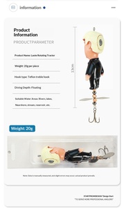 Señuelo artificial flotante de silicona con hélice y lentejuelas para pesca de tritores, venta al por mayor transfronteriza - Product Image 3