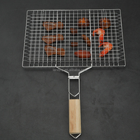 Panier de Barbecue portable en acier inoxydable, pour rôtissoire, poisson, légumes et crevettes