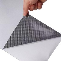 Película de Vinilo Perforada Personalizada para Ventanas, Adhesiva, de PVC, con Visión Unidireccional, Impresa en Fábrica, Removible