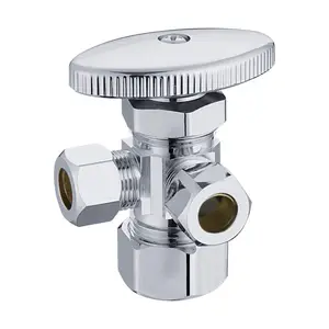 AVONFLOW Angle Stop - 1/4 Turn Supply Stop Valve Brass Flow Control Valve Water Pressure Angle Stop Valve