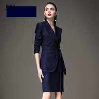 LCBZ Ensemble de costumes de bureau slim personnalisés pour femmes de haute qualité Uniforme formel pour femmes à manches longues Costumes pour femmes
