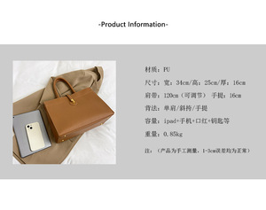 Bolsos cruzados de gran capacidad de cuero PU para mujer, bolsos de hombro tipo mensajero para damas, bolso de mano con asa superior para teléfono móvil - Product Image 3