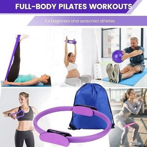 Ensemble d'accessoires de Pilates 18 pièces Jinlangte Factory : Mini ballon d'exercice, bandes de résistance <span class=keywords><strong>pour</strong></span> fessiers, jambes et <span class=keywords><strong>cuisses</strong></span>, anneau de Pilates - Product Image 3