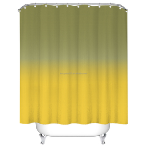 Ensemble <span class=keywords><strong>de</strong></span> rideaux <span class=keywords><strong>de</strong></span> salle <span class=keywords><strong>de</strong></span> bain personnalisés pour designers, en tissu jacquard gaufré robuste, dégradé vert <span class=keywords><strong>et</strong></span> <span class=keywords><strong>or</strong></span> - Product Image 6