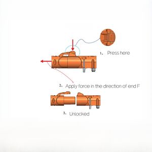 Conector de Bloqueo Horizontal para Montaje en PCB Amass LCB30PW-M, Enchufe de Cobre Plateado de Alta Corriente de 35A para Batería RC LCB30 - Product Image 2