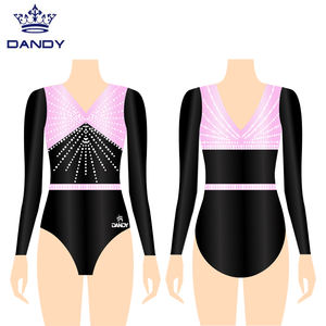 Jeunesse Gymnastique Beauté <span class=keywords><strong>Gym</strong></span> Collants Personnalisé Gymnastique Rythmique <span class=keywords><strong>Justaucorps</strong></span> Filles Avec Couleur rose - Product Image 2