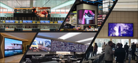Écran LED d'installation fixe intérieur P1.56 P1.95 P2 P3, 7680Hz de fréquence de rafraîchissement, 1000 nits, pour la publicité dans les centres commerciaux