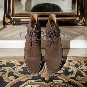 Botas Chelsea de Cuero de Ante de Primera Calidad para Hombre, Botines Occidentales Formales de Negocios, Zapatos Brogue de Talla Grande - Product Image 2