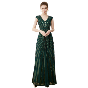 S0777Y 2026 Nuevo Vestido Largo de Cachemira con Lentejuelas y Diamantes, Corte en A, para Mujer, Ajustado, para Fiesta, Noche, Banquete - Product Image 2