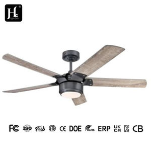 Ventilador de techo LED de 42 y 52 pulgadas con luz, control remoto, de madera contrachapada, económico, de 3 colores, para sala de estar y dormitorio. - Product Image 6