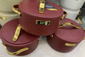 Hộ gia đình đồ ăn nhà bếp bát canh 1.5l + 2L + 2.5L trắng lớn 3 pcs thiết lập thực phẩm ấm hơn soong cách nhiệt với nắp - Product Image 4