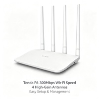 Routeur 300 Mbps Tenda F6, routeur sans fil 2,4 GHz, 4 antennes 5dBi, répéteur WISP, firmware anglais, routeur WiFi domestique, 4 antennes