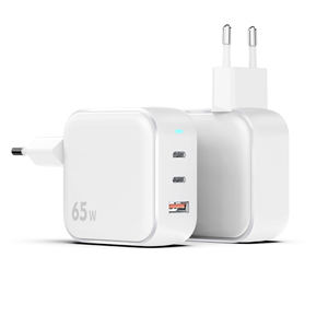 Gan 65W tường USB C 3 cổng nhanh CN; gua du lịch sạc máy tính xách tay di động sạc tùy chỉnh kích thước du lịch Adapter New Top đen trắng <span class=keywords><strong>PM</strong></span> OEM - Product Image 3