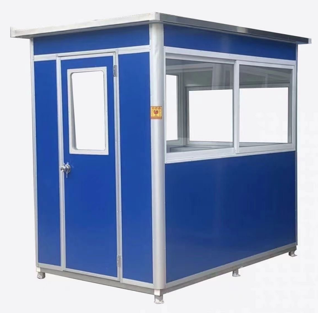 High Quality Portable Waterproof Solar Powered Eco-Friendly Steel Light Steel Security Booth Prefab House Long-Life Low-Cost